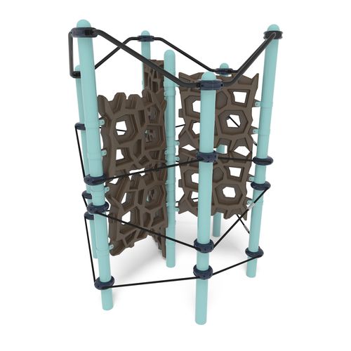 Struttura ludica per arrampicata - GeoPlex® 3-Spoke Tower w/Cable - Design 5102 - LANDSCAPE STRUCTURES - per parco giochi / in acciaio con rivestimento a polvere / in polietilene