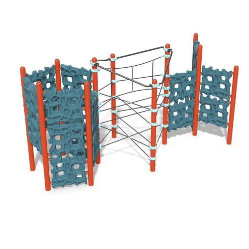 Struttura ludica per arrampicata - GeoPlex® Navigator Climber, 5-Post to 3-Spoke -  Design 5105 - LANDSCAPE STRUCTURES - per parco giochi / in acciaio con rivestimento a polvere / in polietilene