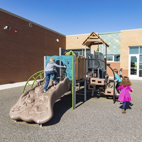 Struttura ludica per parco giochi - PlayShaper - Maize Early Childhood Center - 7265 - LANDSCAPE STRUCTURES - in acciaio inossidabile / in acciaio con rivestimento a polvere / in polietilene