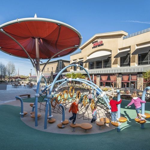 Struttura ludica per parco giochi - Evos&reg; - Design 7673 - LANDSCAPE STRUCTURES - in acciaio inossidabile / in acciaio con rivestimento a polvere / in polietilene