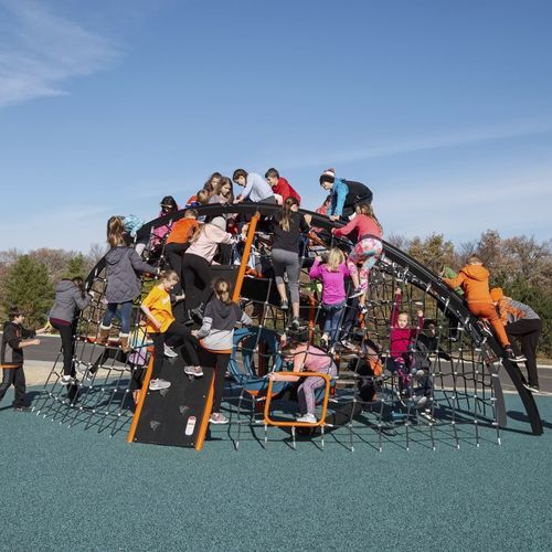 Struttura ludica per arrampicata - Crab Trap&reg; - Design 6220 - LANDSCAPE STRUCTURES - per parco giochi / in acciaio inossidabile / in acciaio con rivestimento a polvere