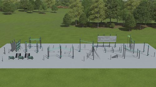 Area fitness per esterni contract - FitCore Extreme Course 2 - 13+ - Design ID 6165 - LANDSCAPE STRUCTURES - da esterno