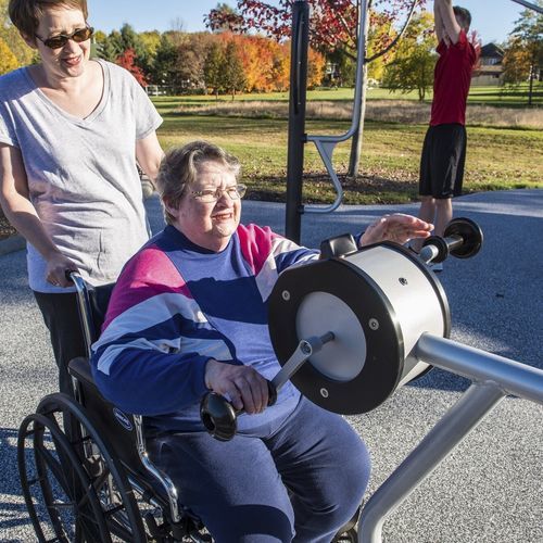 Cyclette per spazi pubblici - HealthBeat&reg; - Design 4242 - LANDSCAPE STRUCTURES - per parco giochi / per percorso vita