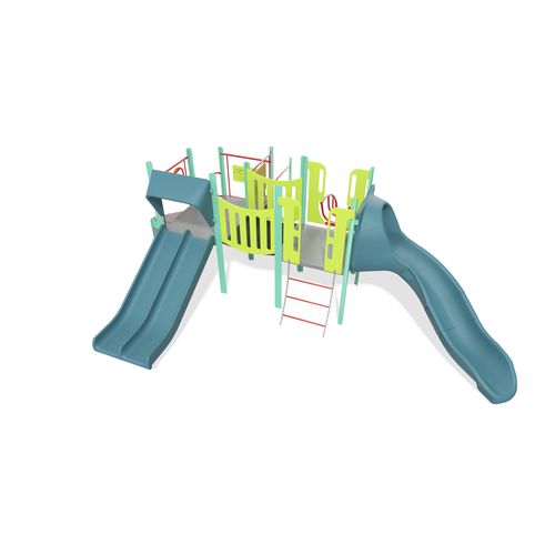 Struttura ludica per parco giochi - PlaySense - Design 33 - LANDSCAPE STRUCTURES - in acciaio con rivestimento a polvere / in polietilene / in plastica riciclata