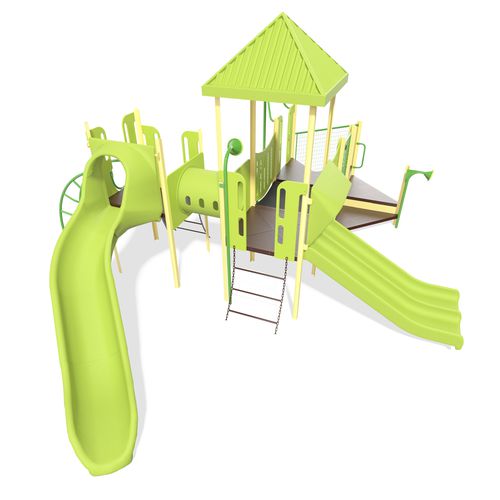 Struttura ludica per parco giochi - PlaySense - Design 34 - Complete - LANDSCAPE STRUCTURES - in acciaio con rivestimento a polvere / in plastica riciclata / in polipropilene