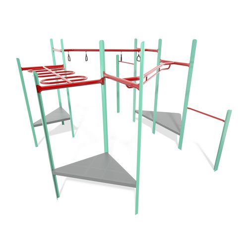 Struttura ludica per parco giochi - PlaySense - Design 300 - LANDSCAPE STRUCTURES - in acciaio con rivestimento a polvere / in polietilene / in plastica riciclata