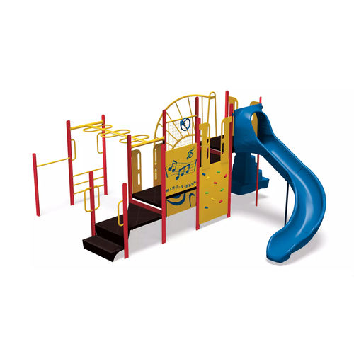 Struttura ludica per parco giochi - PlaySense - Design 600 - LANDSCAPE STRUCTURES - in acciaio con rivestimento a polvere / in polietilene / in plastica riciclata