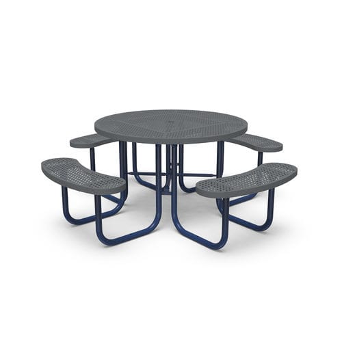 Tavolo da picnic contemporaneo - little tikes - in acciaio / rotondo / con sedie integrate
