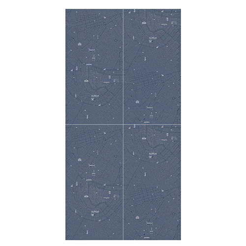 Pannello decorativo in ceramica - SLMWURBANBLU - Devon&Devon - per interni / liscio / blu