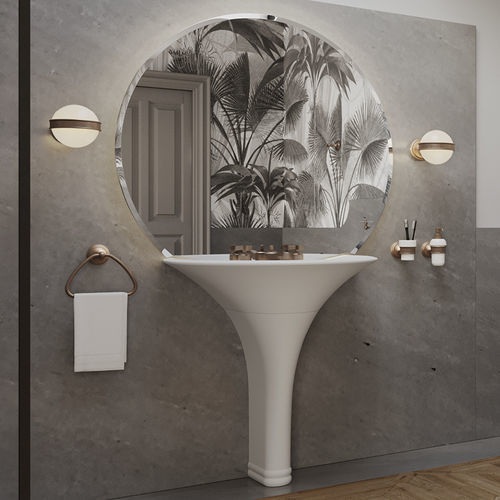 Applique contemporanea - KALOS - Devon&Devon - da interno / in ottone / in vetro smerigliato