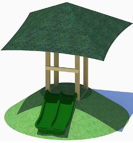Scivolo su collinetta - HILL  - progressive design playgrounds - per parco giochi / multiplo / in legno