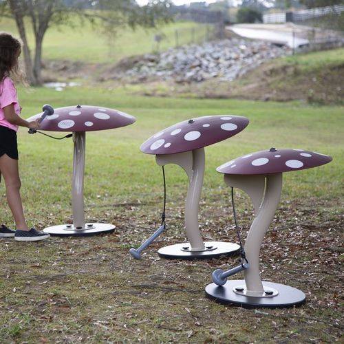 Struttura ludica musicale - MUSHROOMS - progressive design playgrounds - per parco giochi / per edifici pubblici / in metallo