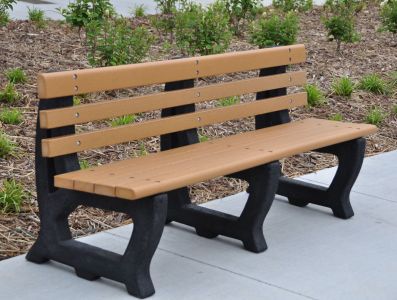 Panca per spazi pubblici contemporanea - BROOKLYN - progressive design playgrounds - in zinco / in plastica / in plastica riciclata
