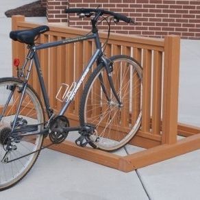 Rastrelliera per biciclette a pavimento - progressive design playgrounds - in materiale riciclabile / da esterno / in plastica