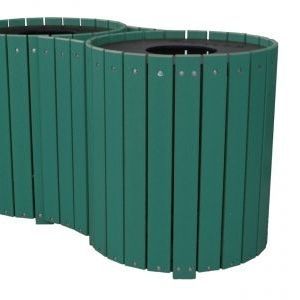 Portarifiuti in plastica - DUAL RECEPTACLE - progressive design playgrounds - da esterno / per raccolta differenziata / per scuola