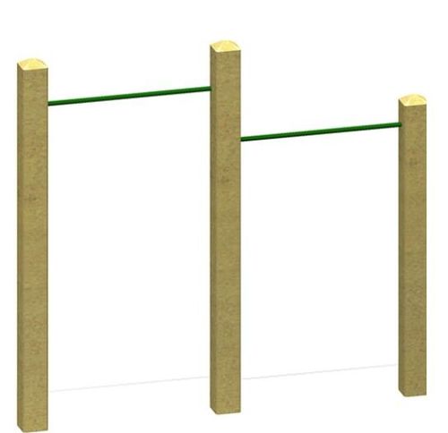 Barra di trazione doppia - 2 STATION CHIN UP - progressive design playgrounds - in plastica riciclata / da esterno / per percorso vita