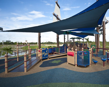Pavimento in gomma - SAFETY SURFACE® : TRADITIONAL POURED-IN-PLACE - No Fault - per parco giochi / testurizzato / aspetto cemento