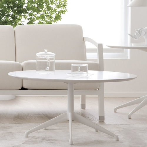 Tavolino basso contemporaneo - MAREA - STUA - in rovere / in noce / in alluminio
