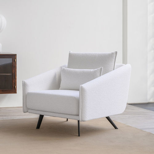 Poltrona contemporanea - COSTURA - STUA - in tessuto / in pelle / in legno compensato