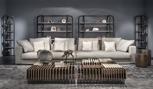 Divano modulare - SKYLINE - GIORGETTI - d'angolo / contemporaneo / in tessuto