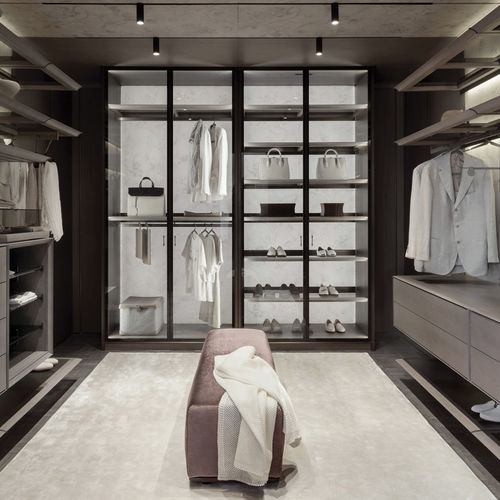 Cabina armadio ad angolo - MIYABI - GIORGETTI - modulare / contemporanea / in vetro