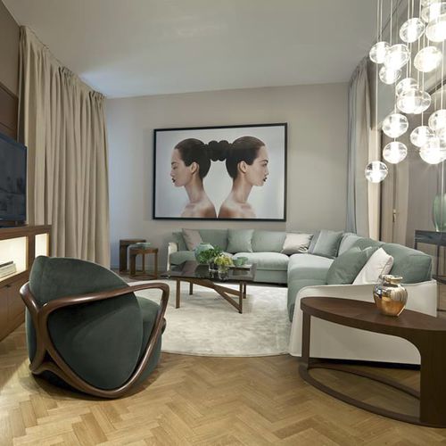 Divano modulare - FABULA - GIORGETTI - d'angolo / contemporaneo / in tessuto