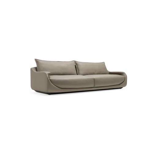 Divano contemporaneo - MARTINI - GIORGETTI - in tessuto / in pelle / marrone