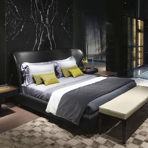 Letto matrimoniale - REA - GIORGETTI - contemporaneo / imbottito / con testiera