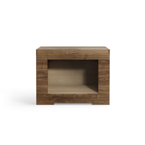 Comodino contemporaneo - OLI 2016 - GIORGETTI - in noce / in acero / rettangolare