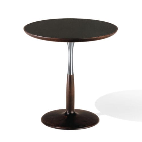 Tavolino contemporaneo - OTI - GIORGETTI - in acero / con supporto in bronzo / rotondo