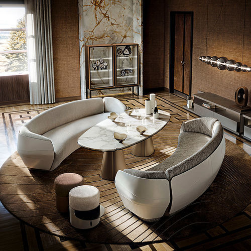 Divano design originale - LORELEI - GIORGETTI - per interni / in tessuto / in legno