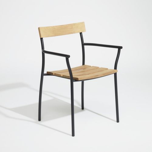 Poltrona contemporanea - CICALA - Tectona - in teak / in acciaio inossidabile / da esterno