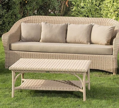 Tavolino basso contemporaneo - COLONIAL - Tectona - in resina intrecciata / con supporto in resina intrecciata / rettangolare