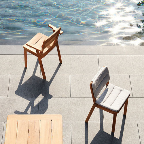Sedia contemporanea - CLUB HOUSE - Tectona - da giardino / in teak / con supporto in teak