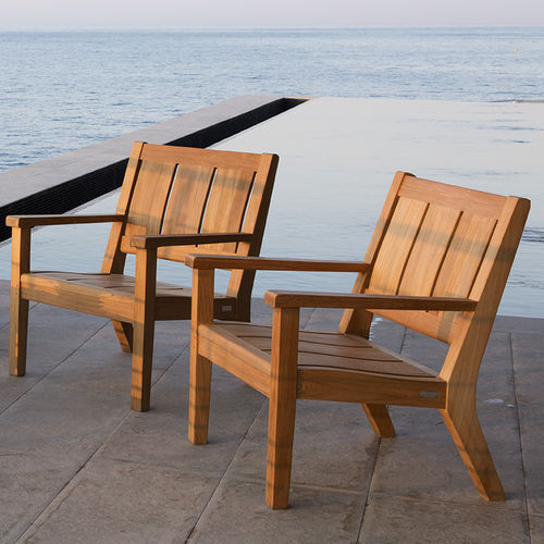 Poltrona classica - GLENWOOD - Tectona - in teak / in teak / da giardino