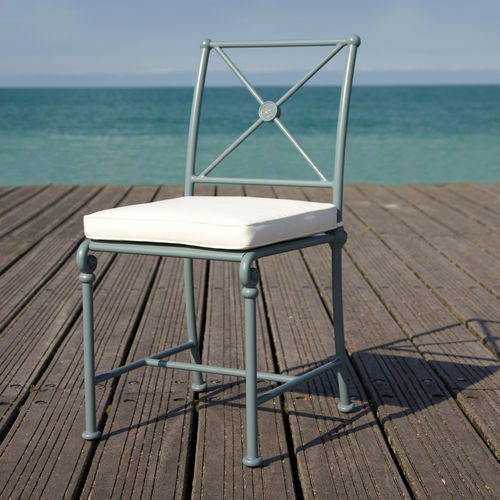Sedia da giardino classica - 1800 - Tectona - da esterno / in tessuto / con supporto in alluminio