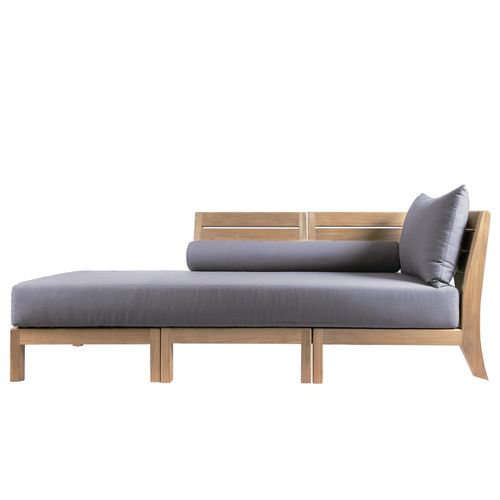 Dormeuse contemporanea - EXETER - Tectona - in teak / da giardino / modulare