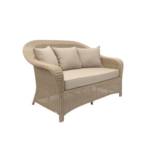Divano contemporaneo - COLONIAL - Tectona - da giardino / in Sunbrella® / in resina intrecciata