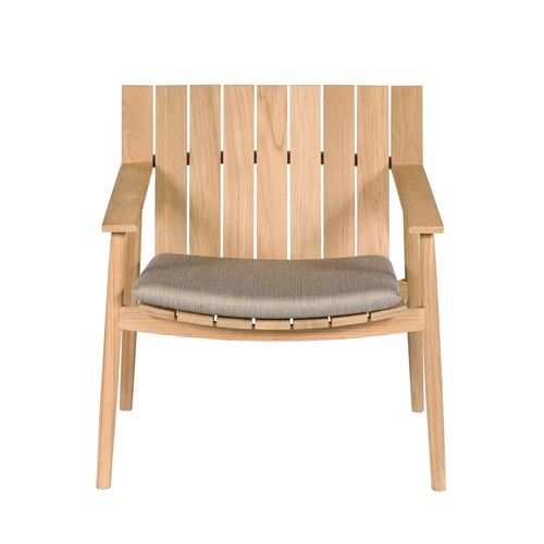 Poltrona contemporanea - BATTEN - Tectona - in Batyline® / in teak / con cuscino rimovibile