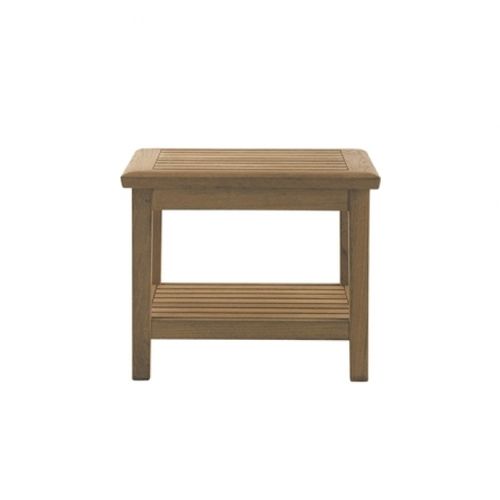 Tavolo d'appoggio contemporaneo - DUXFORD - Tectona - in teak / con supporto in legno / quadrato