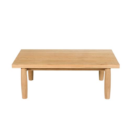 Tavolino basso contemporaneo - BATTEN - Tectona - in teak / con supporto in teak / rettangolare