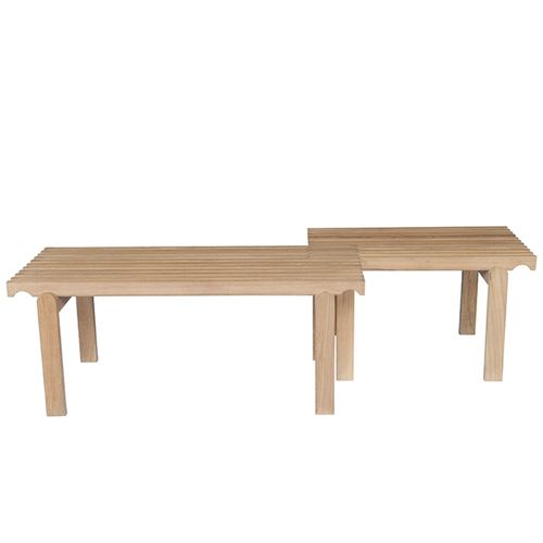 Panca da giardino contemporanea - MUSE - Tectona - in rovere