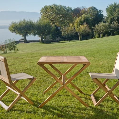 Tavolo classico - COPACABANA - Tectona - in teak / con supporto in teak / rettangolare