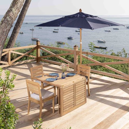 Tavolo contemporaneo - GATELEG - Tectona - in teak / con supporto in teak / rettangolare