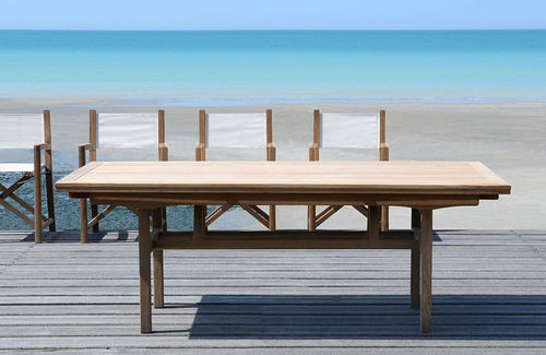 Tavolo contemporaneo - SOUTHAMPTON - Tectona - in teak / con supporto in teak / rettangolare