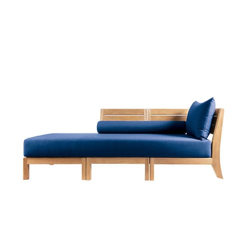 Dormeuse contemporanea - EXETER - Tectona - in Sunbrella® / in teak / da giardino