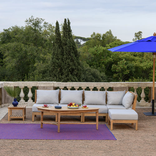Divano modulare - EXETER - Tectona - contemporaneo / da giardino / in Sunbrella®