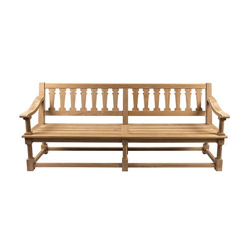 Panca classica - MARLY - Tectona - in teak / con schienale / con braccioli