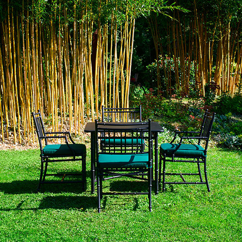 Tavolo classico - Bamboo - Tectona - in alluminio / con supporto in metallo / quadrato