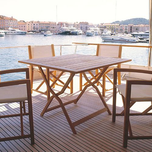 Tavolo contemporaneo - SOUTHAMPTON - Tectona - in teak / quadrato / pieghevole